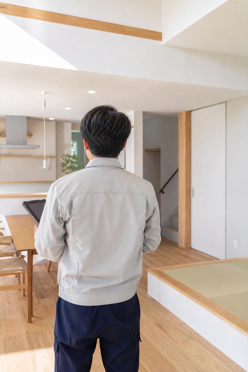 完成した住まいを点検するスタッフのイメージ