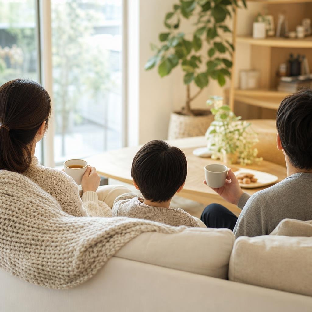新しい住まいでくつろぐ暮らしのイメージ
